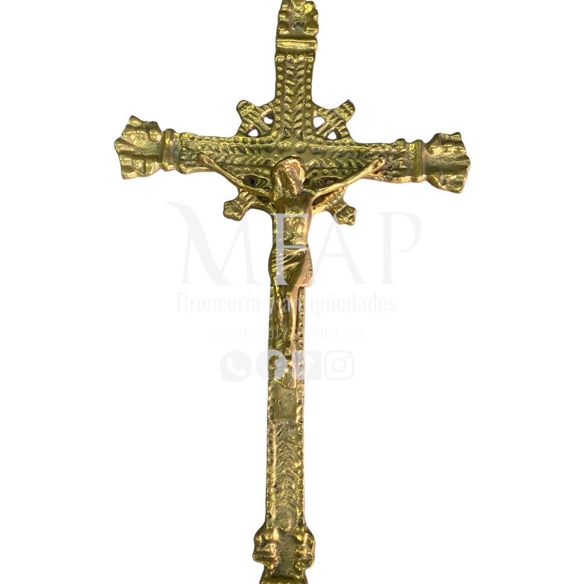 MFAP BRONCERIA Y ANTIGUEDADES - Cruifijo de bronce 33 cm de alto