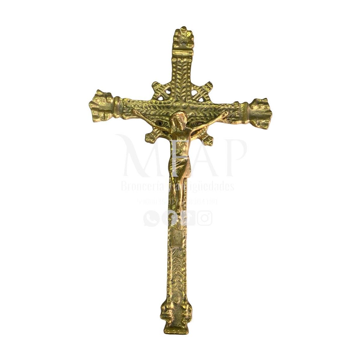 MFAP BRONCERIA Y ANTIGUEDADES - Cruifijo de bronce 33 cm de alto