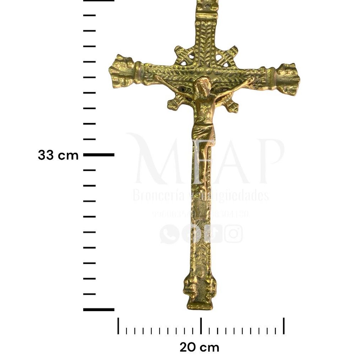 MFAP BRONCERIA Y ANTIGUEDADES - Cruifijo de bronce 33 cm de alto
