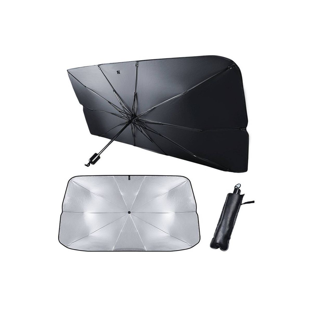 GENERICO - Tapasol Plegable Auto tipo Sombrilla para Parabrisas