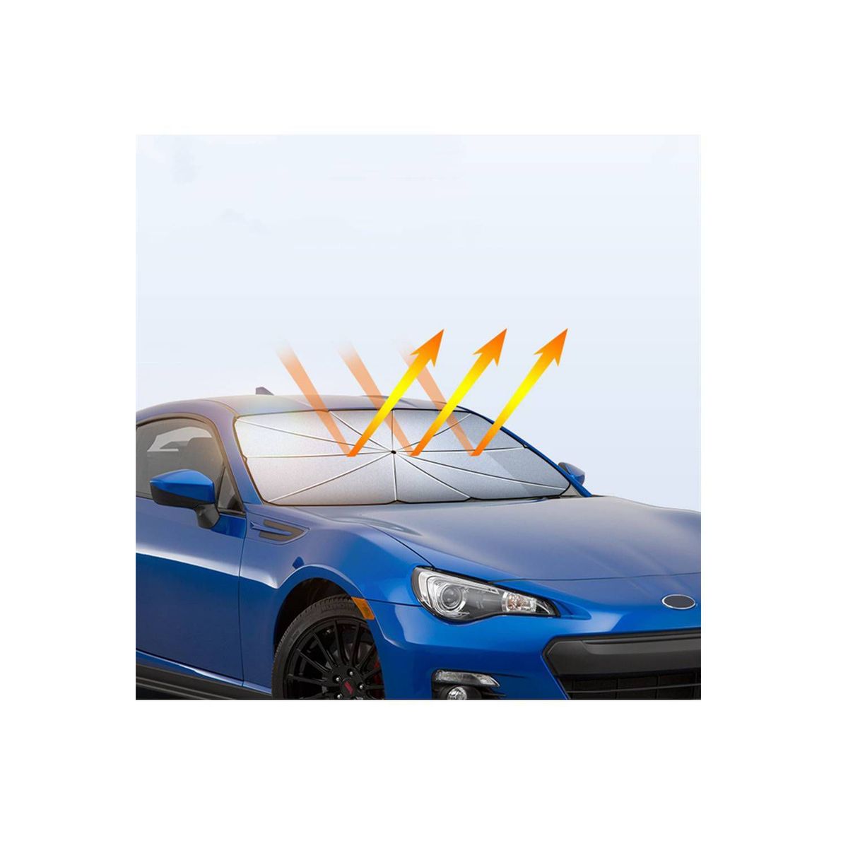 GENERICO - Tapasol Plegable Auto tipo Sombrilla para Parabrisas