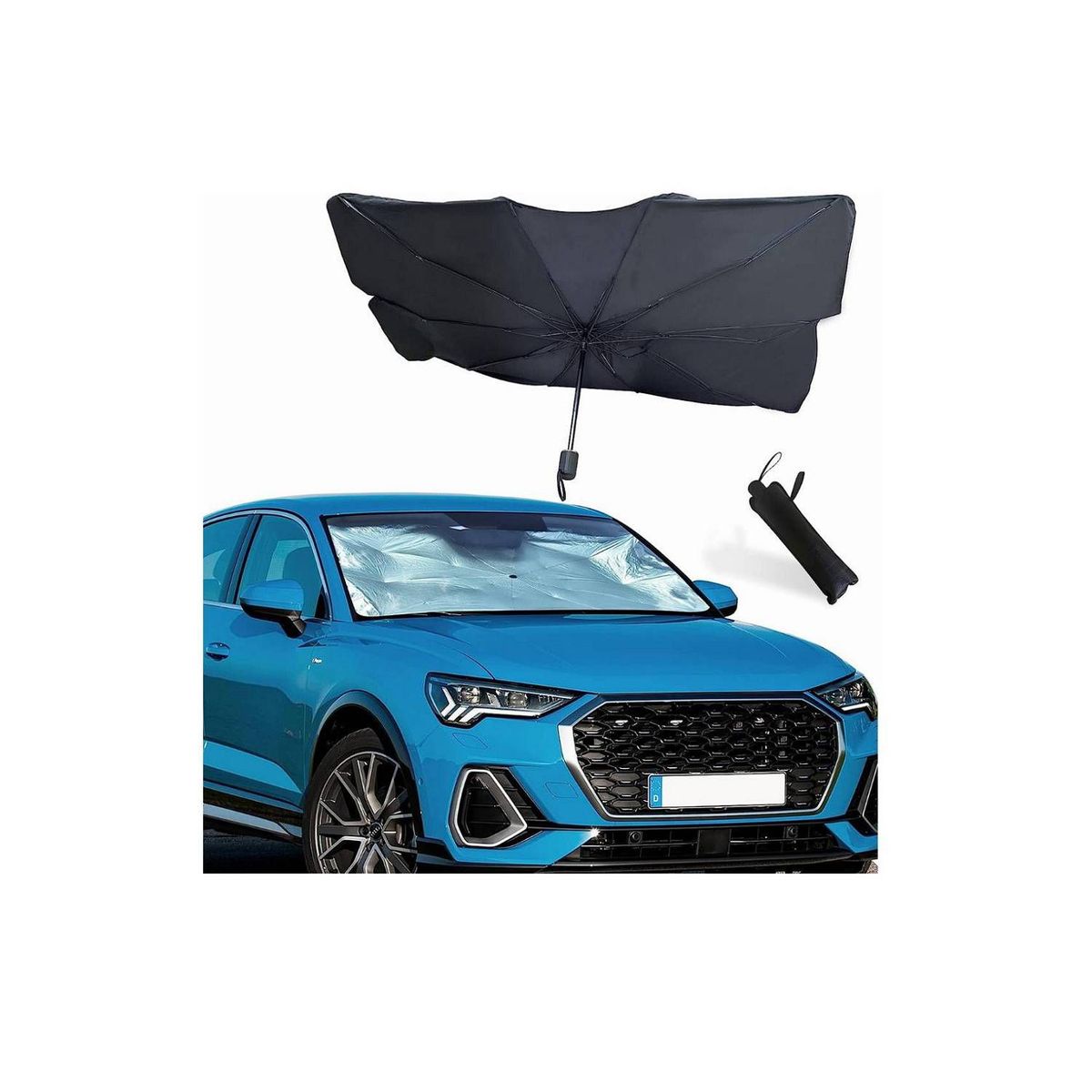 GENERICO - Tapasol Plegable Auto tipo Sombrilla para Parabrisas