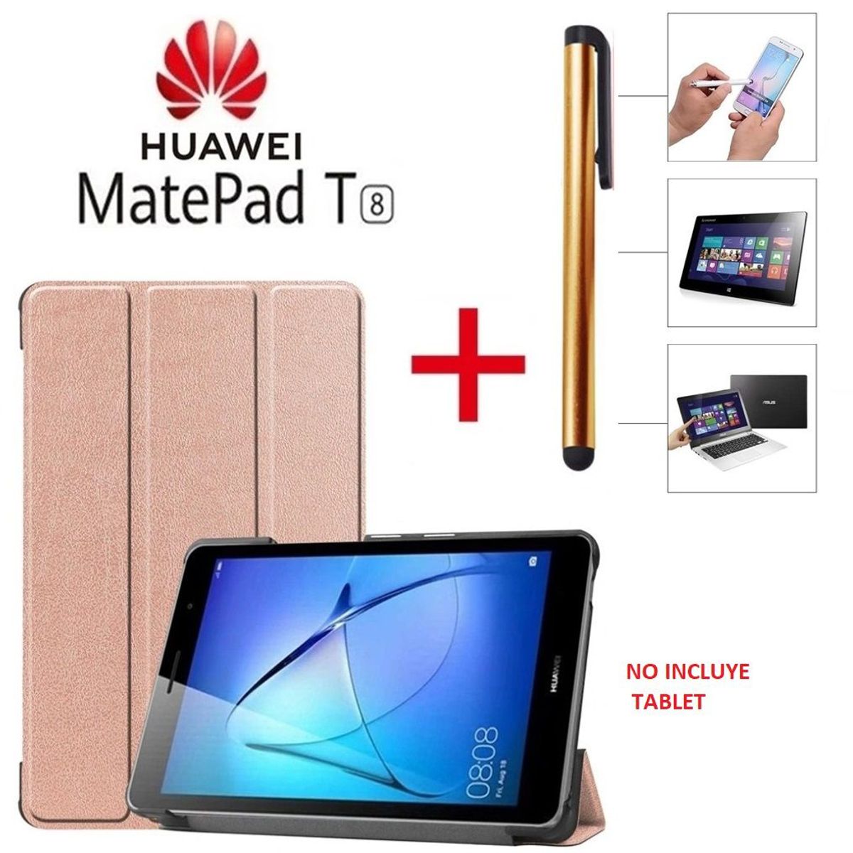 GENERICO - Funda Magnetica + Lapiz Optico para Huawei MatePad T8 8.0 Protecrtor