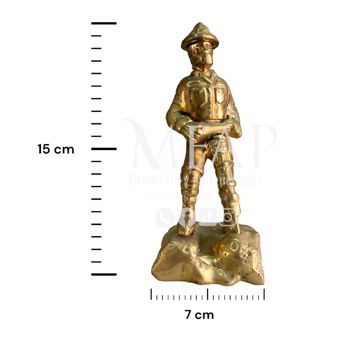 MFAP BRONCERIA Y ANTIGUEDADES - Minero de bronce - mediano