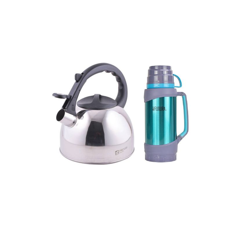 GENERICO - Tetera Facusa 3 litros con termo Futura 1.80 litros - Super Pack