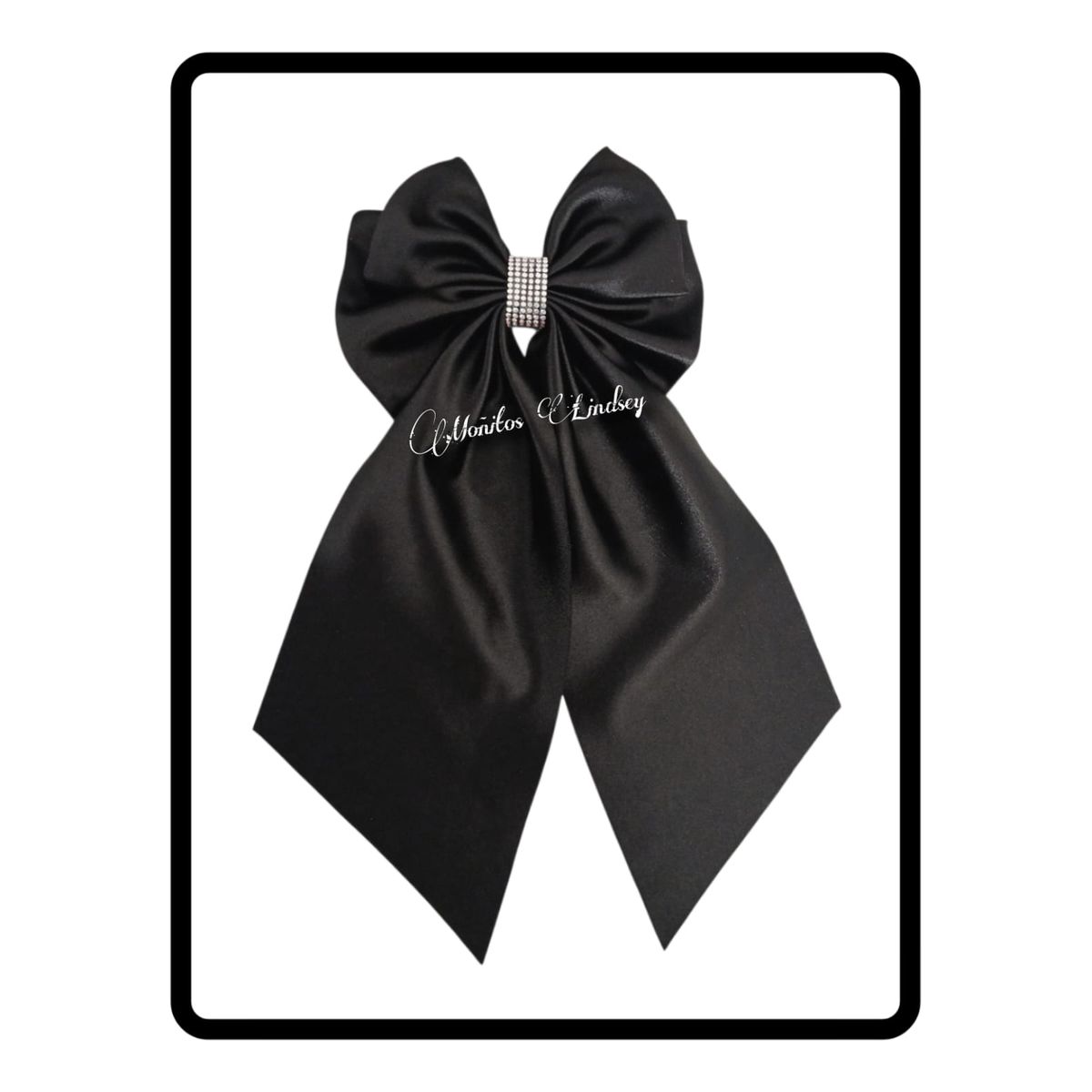 GENERICO - Lazo Coquette Negro - Moñitos Lindsey