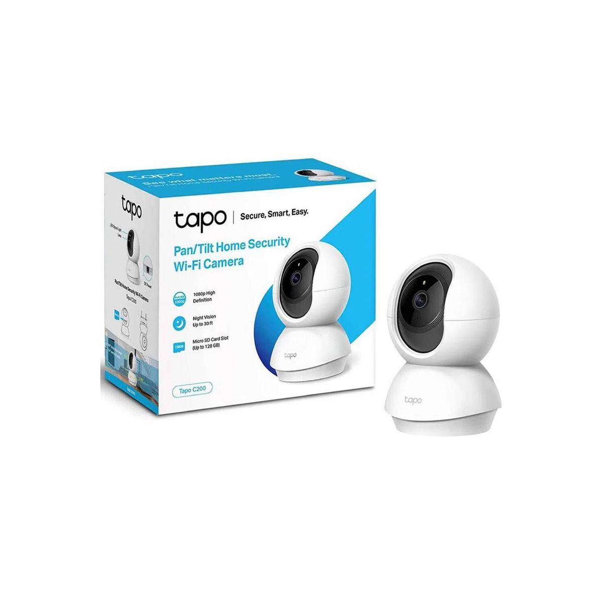 TP LINK - Camara de Seguridad TP-LINK Tapo C200 Wi-Fi 360º
