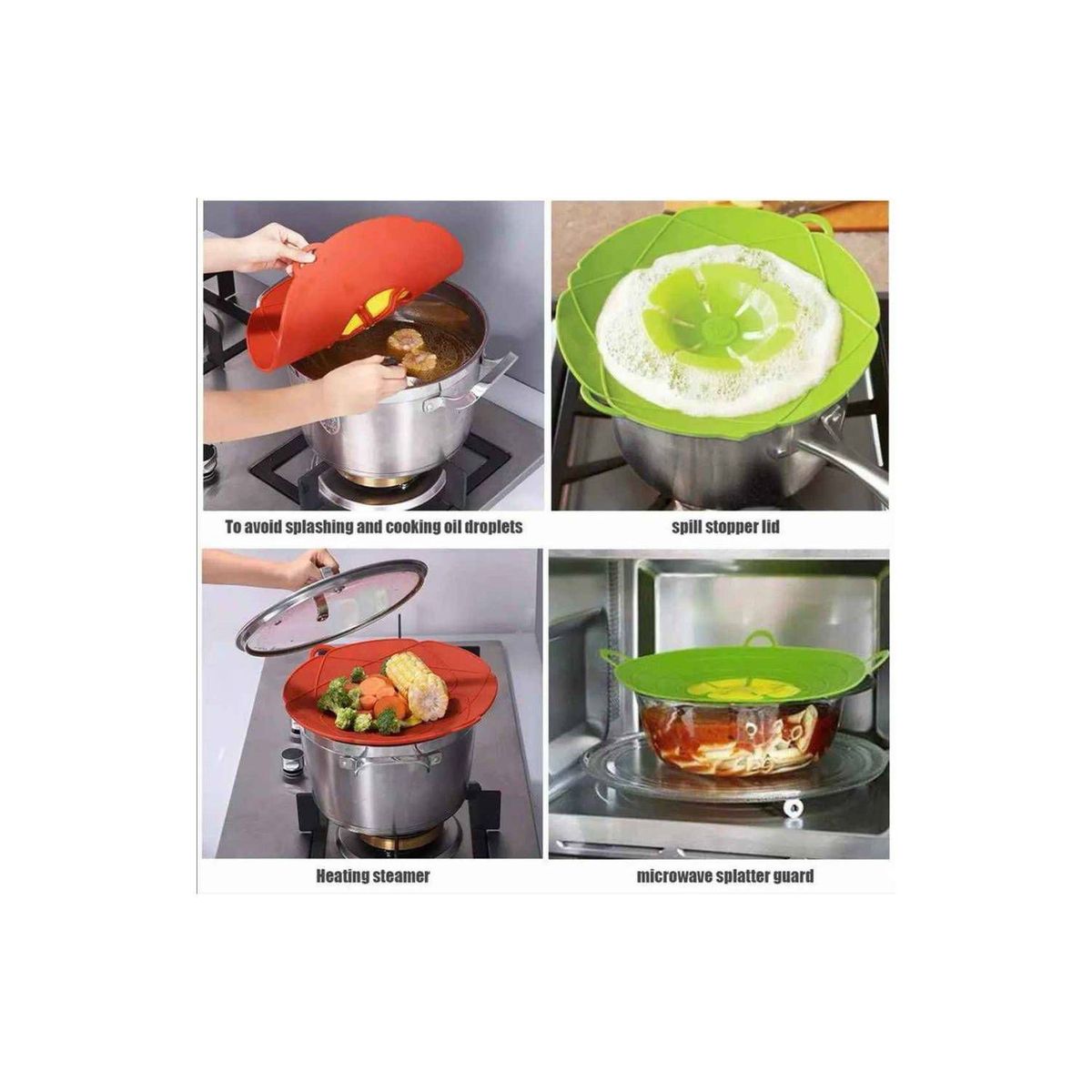 GENERICO - 1 Tapas de silicona multifuncional antiderrame