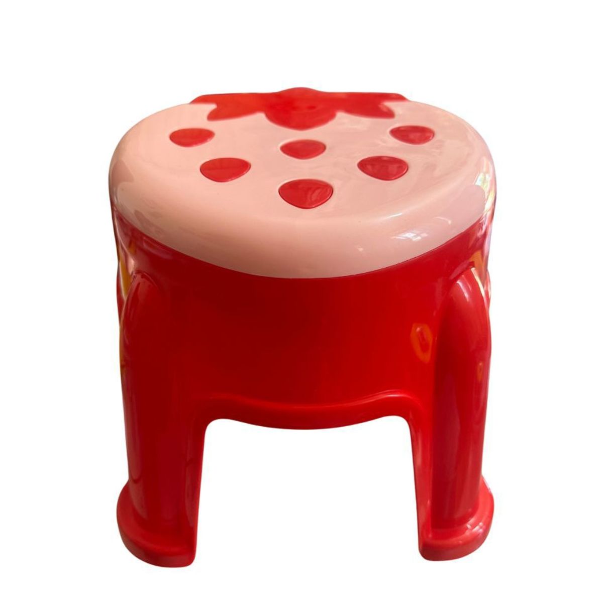 GENERICO - BANCO PARA NIÑOS DISEÑO DE FRESA COLOR ROSA