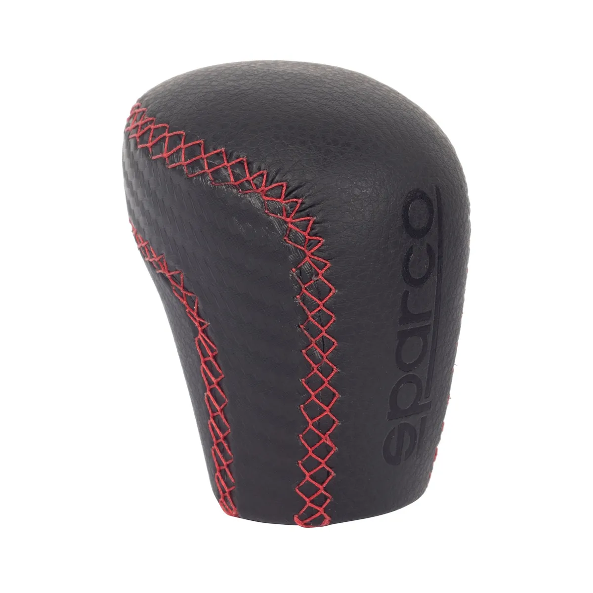 SPARCO - Perilla Pomo Palanca de Cambios Cuero Rojo Sparco
