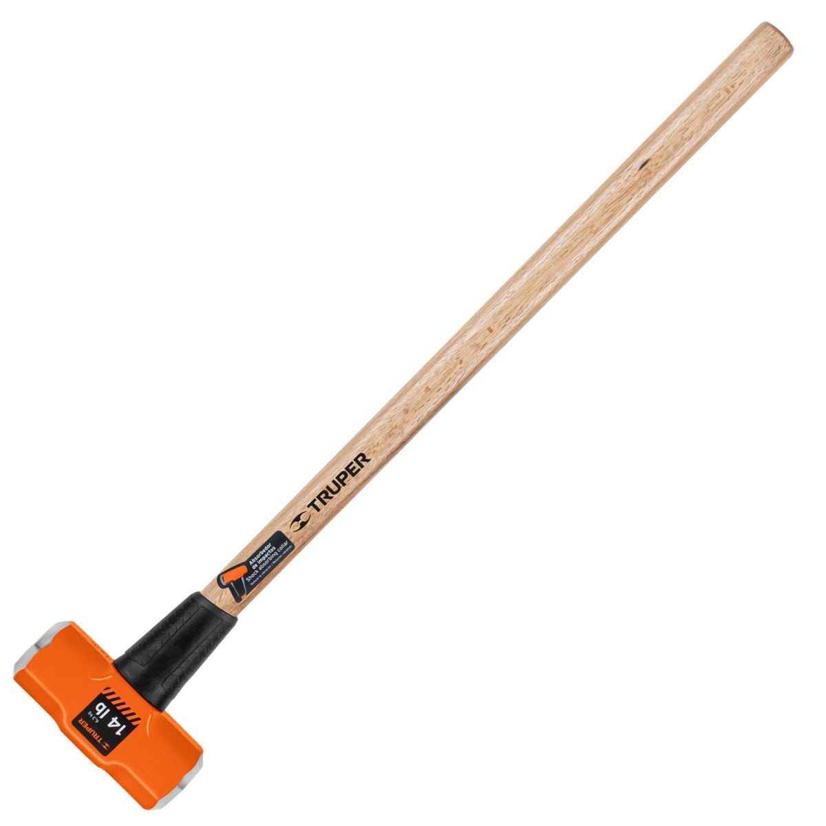 Truper - Comba  14 lb octagonal, mango de madera 36", Truper