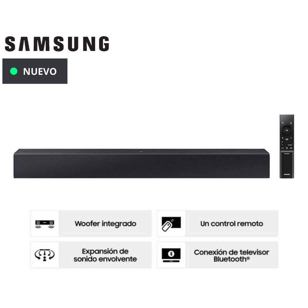 SAMSUNG - Soundbar Samsung 2.0 CH HW-C400/PE