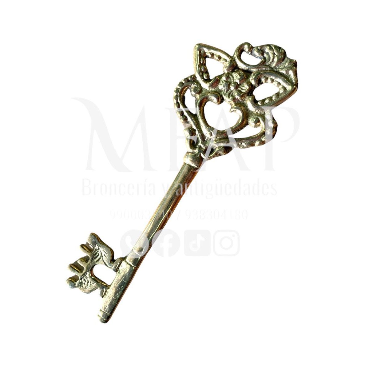 MFAP BRONCERIA Y ANTIGUEDADES - Llave de bronce - 22 cm de alto
