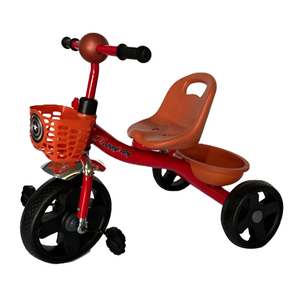 GENERICO - Triciclo Para Niños Infantil Con Doble Bandeja Rojo