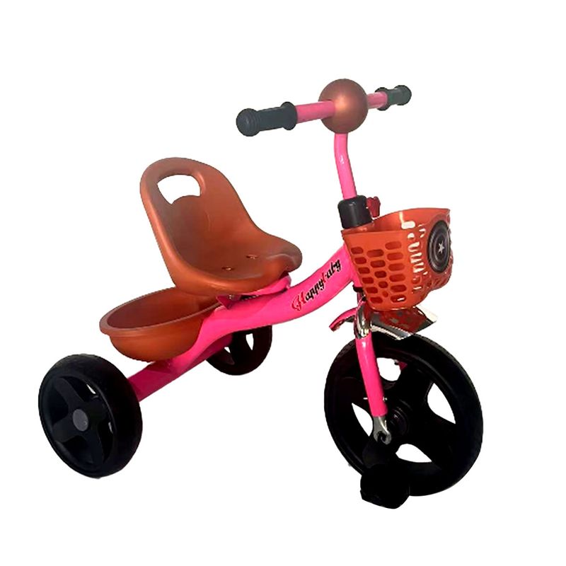GENERICO - Triciclo Para Niños Infantil Con Doble Bandeja Rosado