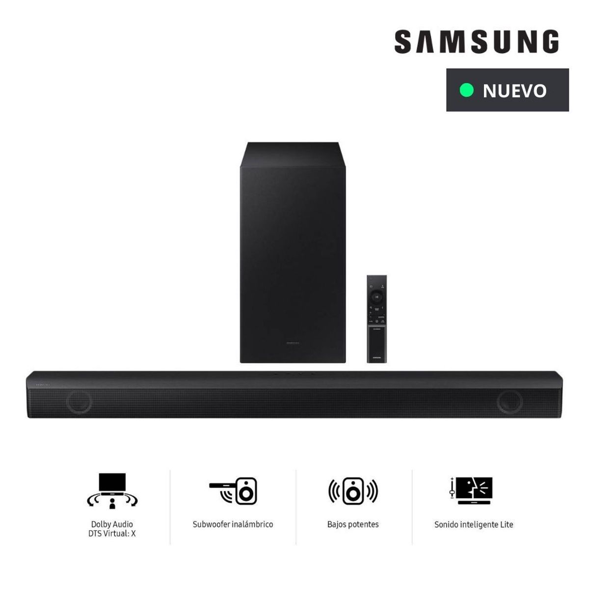 SAMSUNG - Soundbar Samsung Bluetooth 410W 2.1 HW-B550/PE
