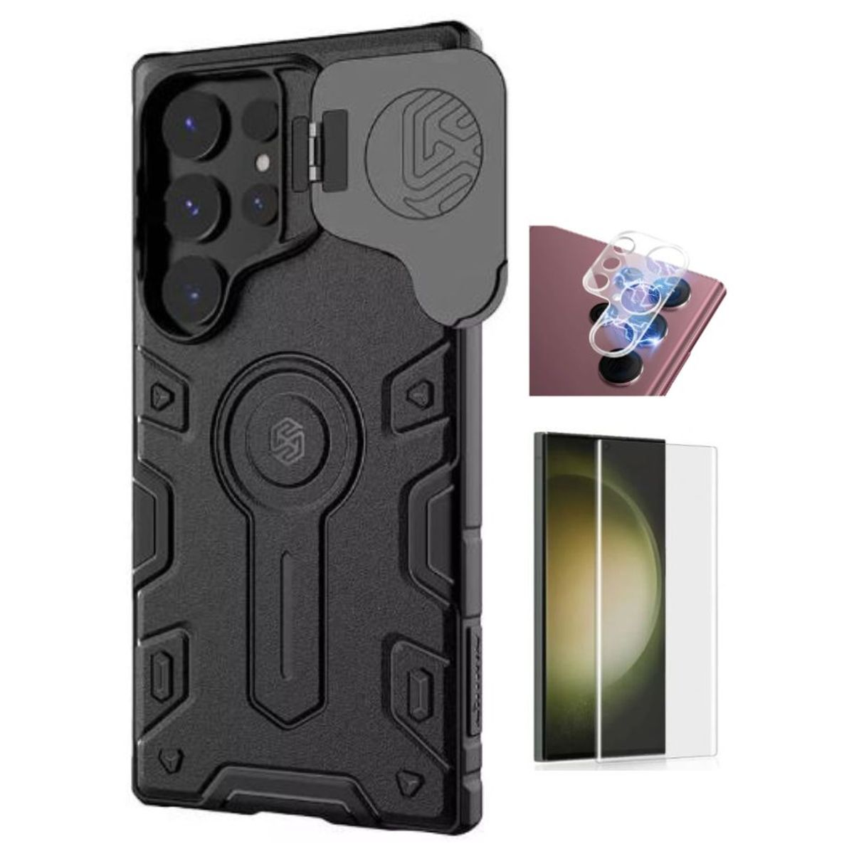 NILLKIN - CASE NILLKIN ARMOR SAMSUNG GALAXY S24 ULTRA Y VIDRIOS