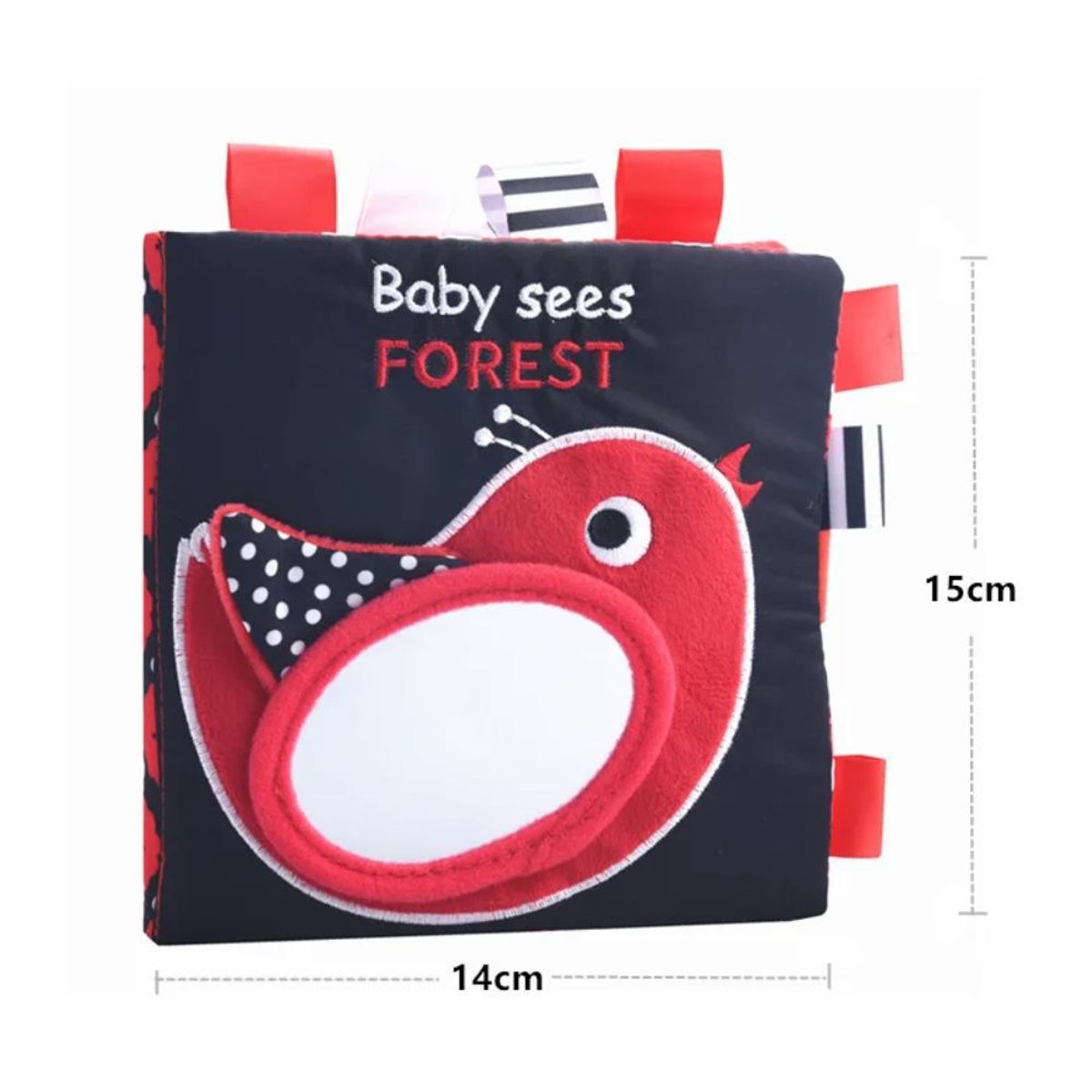 GENERICO - Libro Rojo Negro Actividades Sensoriales Animales Del Bosque