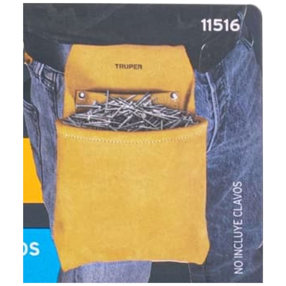 TRUPER - Porta herramienta de cuero porta clavos para cinturón Truper