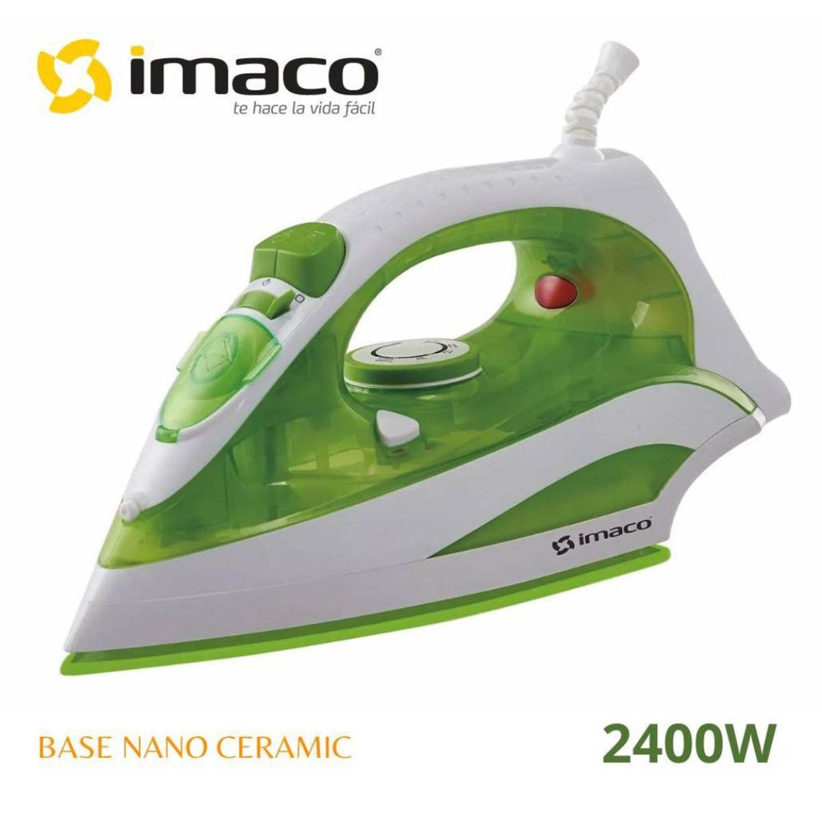 Imaco - Licuadora de Acero 500w más Plancha Nano Ceramic a vapor 2400W