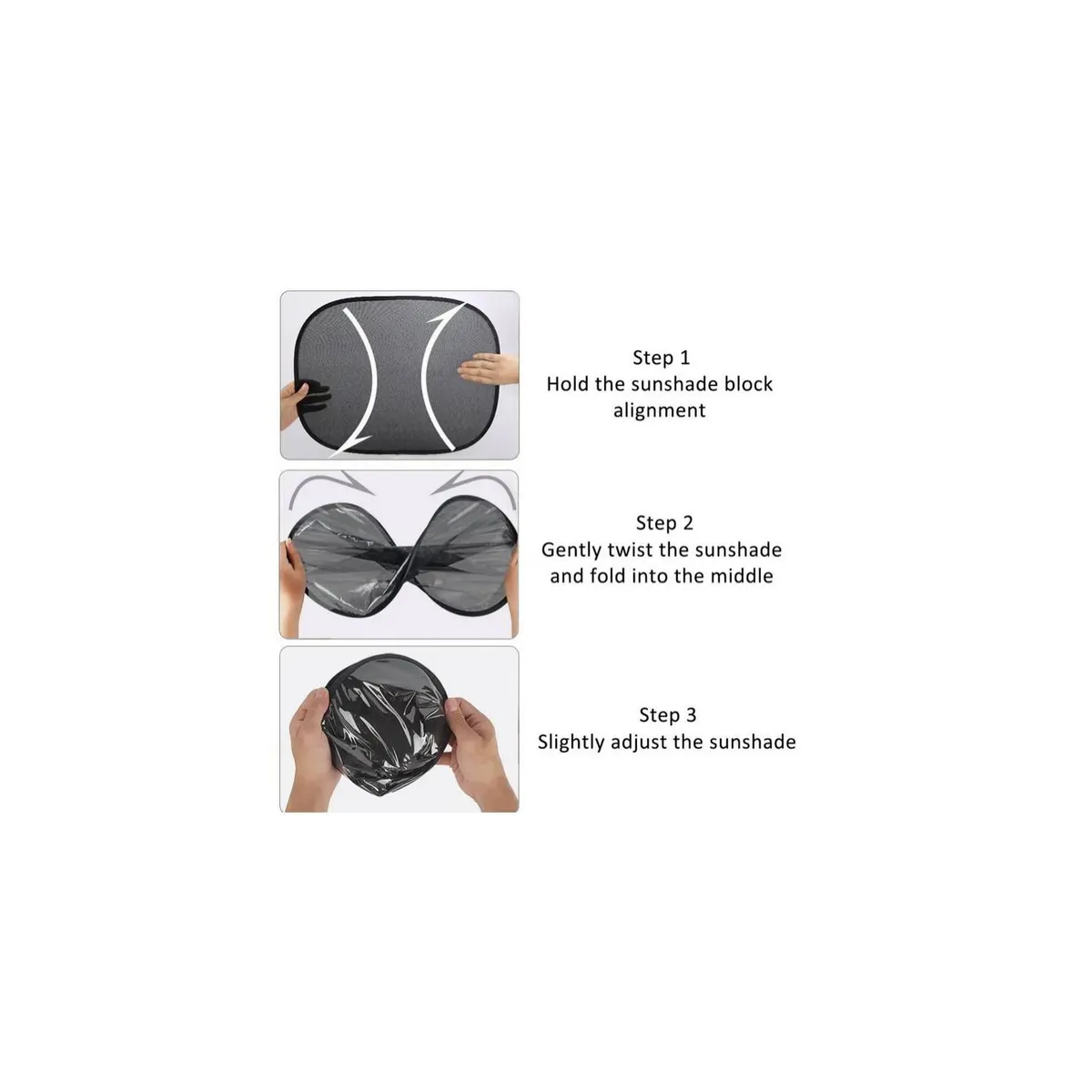 GENERICO - Tapasol de Auto Luna Lateral / Ventana Posterior Carro kit 2