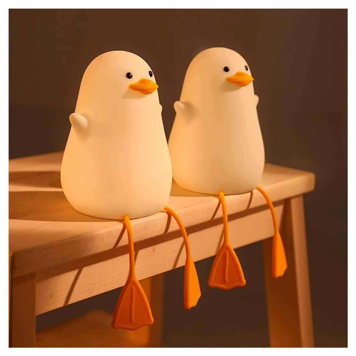 GENERICO - Lámpara de noche LED - Diseño de pato - Luz Cálida