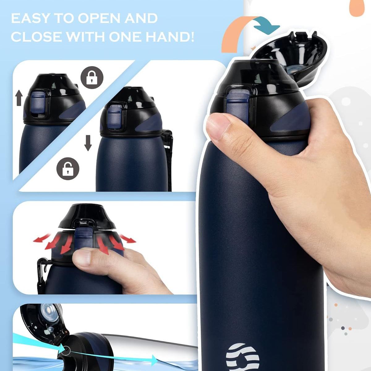 FJBOTTLE - FJbottle - Botella de agua con aislamiento y tapa tritán 1000ml