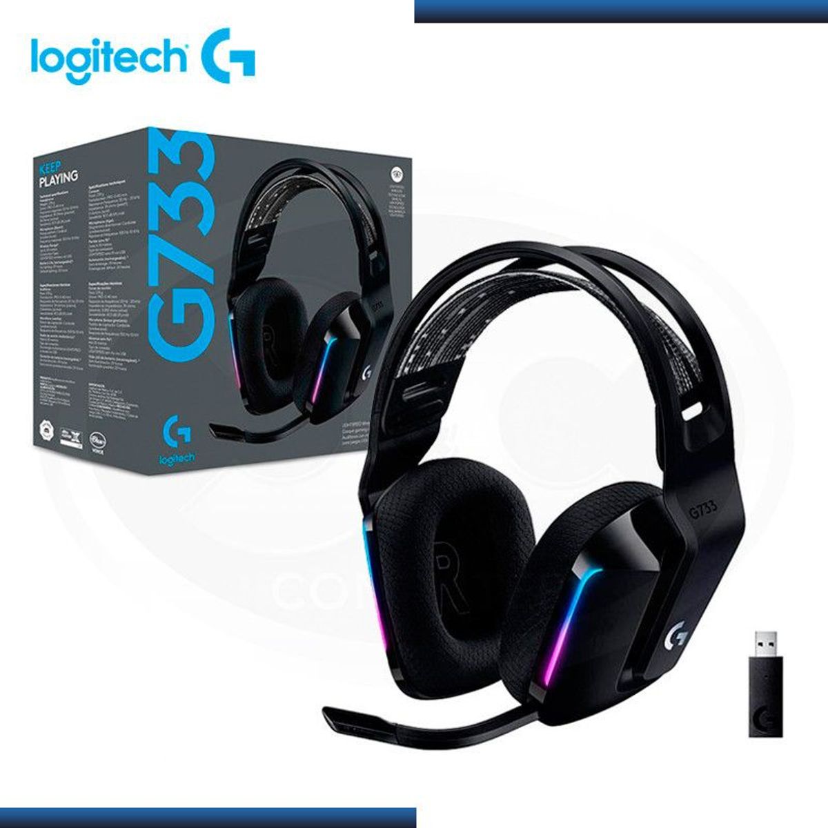 LOGITECH - AUDIFONO CMICROF LOGITECH G733 LIGHTSPEED BLACK 981