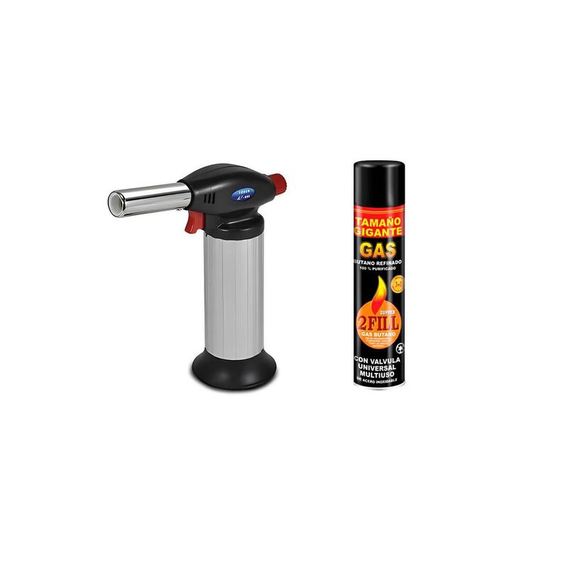 GENERICO - Kit Soplete Flambeador de Cocina mas Gas Butano
