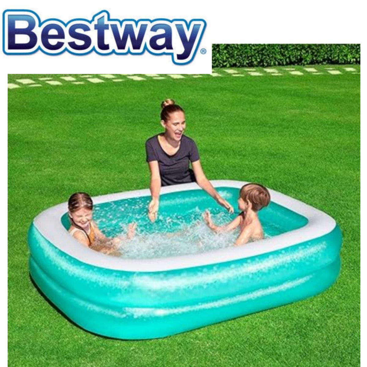 BESTWAY - Piscina Inflable Rectangular 200 x 146 x 48 cm