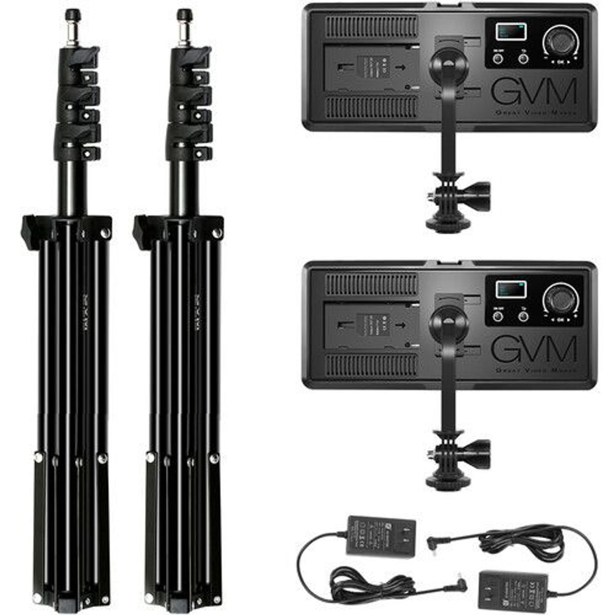 GENERICO - Kit Luz GVM RGB Cri 97 20w Pack de 2 Factura - Nuevo !!!