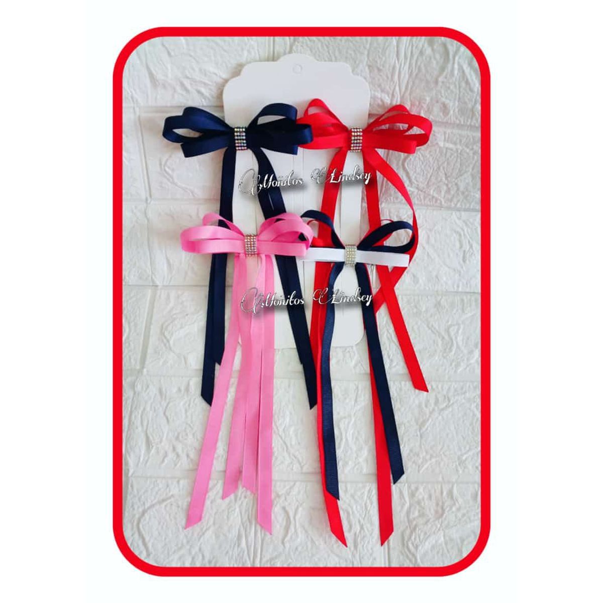 GENERICO - Lazo Coquette x4 - Moñitos Lindsey