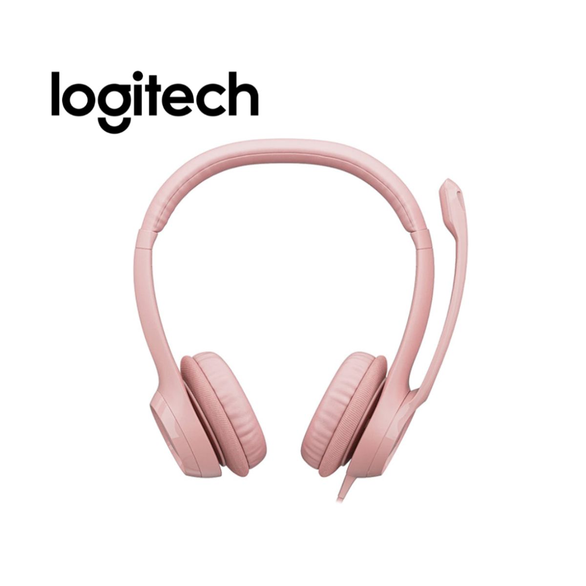 LOGITECH - AUDIFONO CON MICROFONO LOGITECH H390 CON CABLE NOISE CANCELLING ROSA