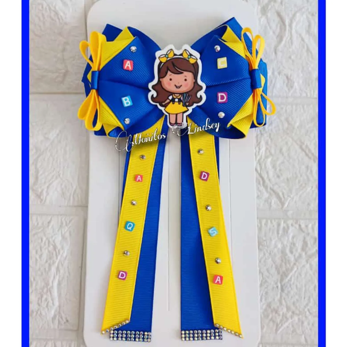 GENERICO - Lazo Escolar  para Cabello Niña  - Moñitos Lindsey