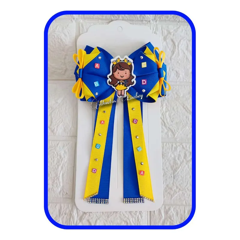 GENERICO - Lazo Escolar  para Cabello Niña  - Moñitos Lindsey