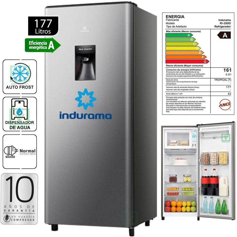 INDURAMA - Refrigeradora Indurama RI-289D 177 litros