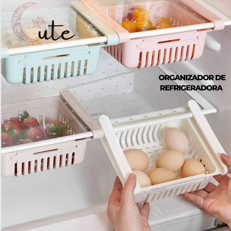 CUTE - PACK DE 3 CANASTAS PARA REFRIGERADORA