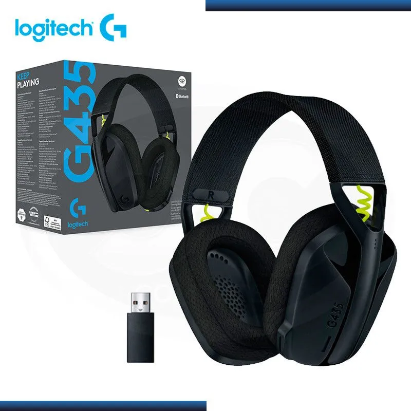 LOGITECH - AUDIFONO CMICROF LOGITECH G435 BT  LIGHTSPEED BLACK