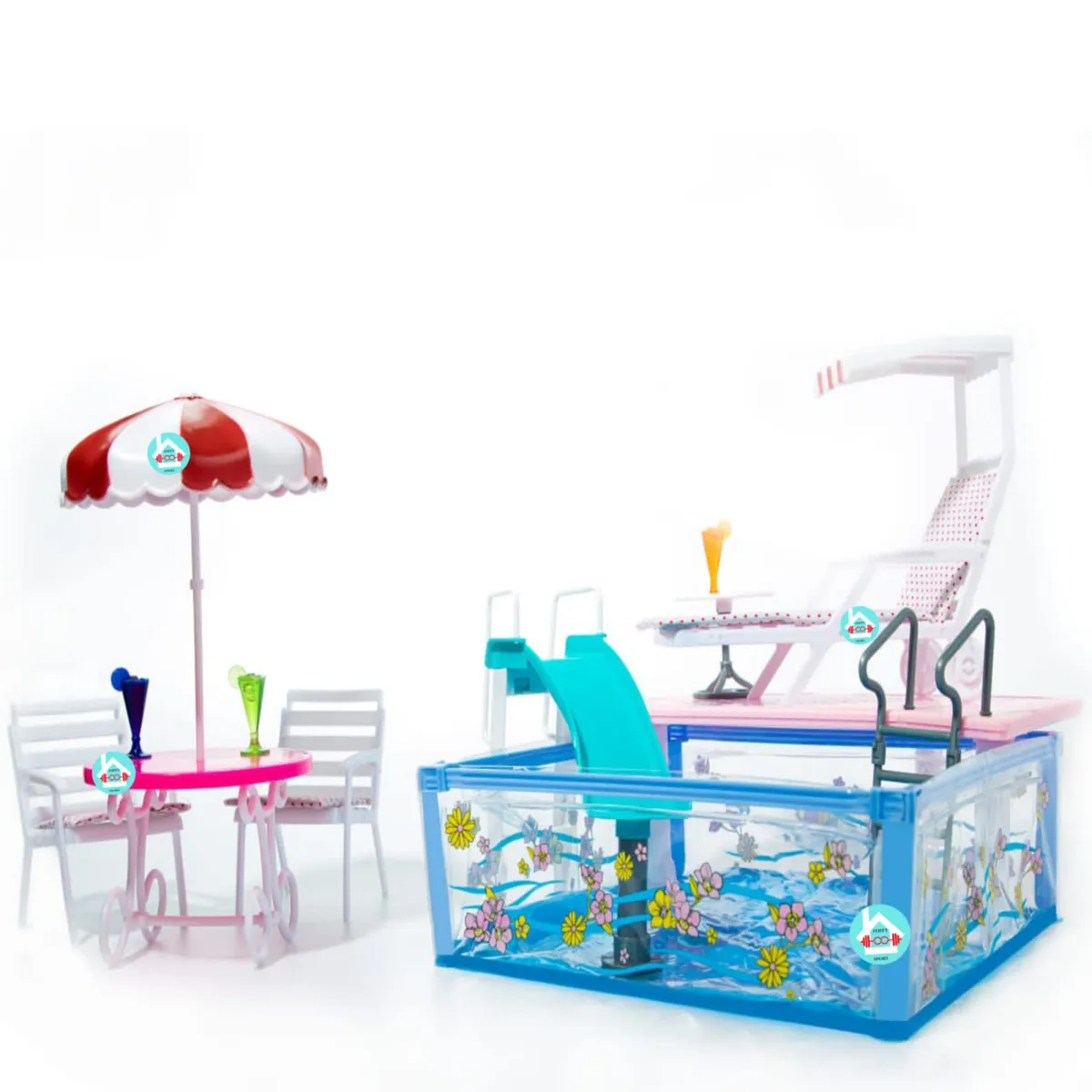 GENERICO - SET DE JUEGO DE PISCINA PARA MUÑECAS