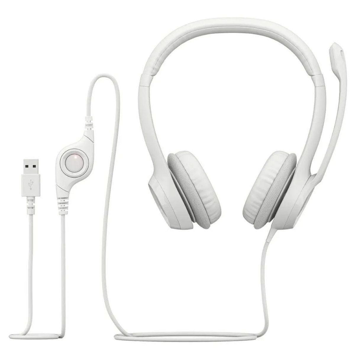 LOGITECH - AUDIFONO CMICROF LOGITECH H390 USB NOISE CANCELLING WHITE 981-001285