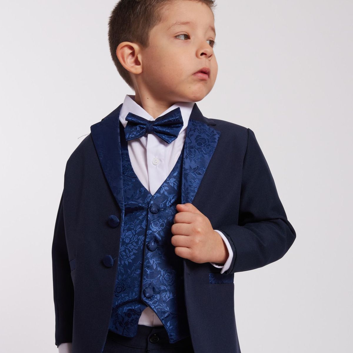 GENERICO - TERNO AZUL PANTALON CHALECO SACO Y CORBATA MICHI