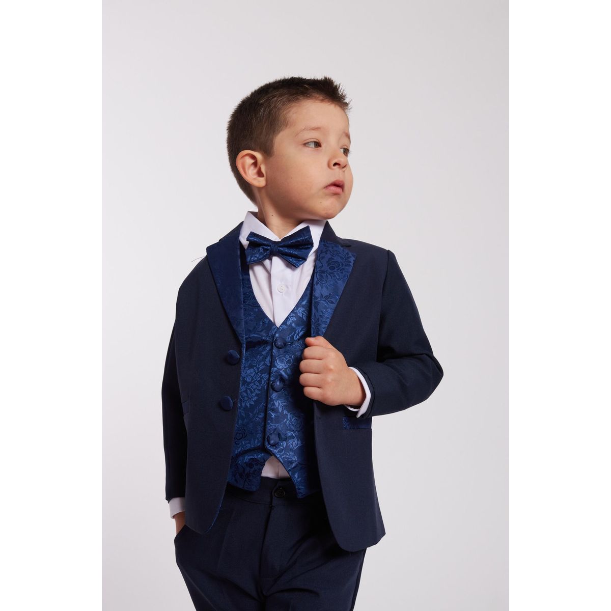 GENERICO - TERNO AZUL PANTALON CHALECO SACO Y CORBATA MICHI