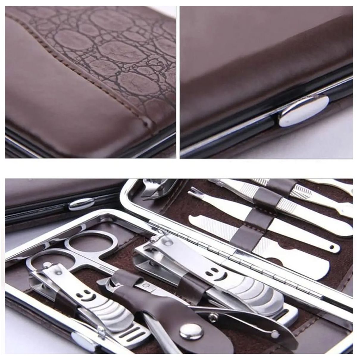 GENERICO - Set Manicura Pedicura Acero Inoxidable 12 Piezas Cortauñas M