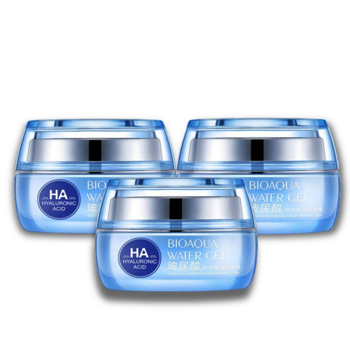 BIOAQUA - PACK 3 CREMAS HIDRATANTE DE ACIDO HIALURONICO WATER GET – BIOAQUA