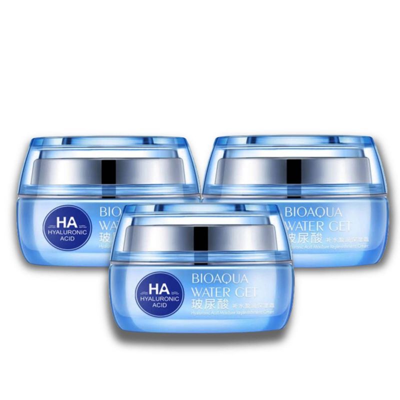 BIOAQUA - PACK 3 CREMAS HIDRATANTE DE ACIDO HIALURONICO WATER GET – BIOAQUA