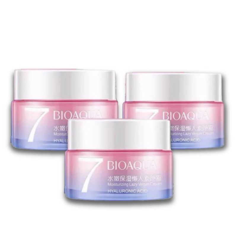 BIOAQUA - PACK 3 CREMA HIDRATANTE V7 VEGANA ACIDO HIALURONICO BIOAQUA_.