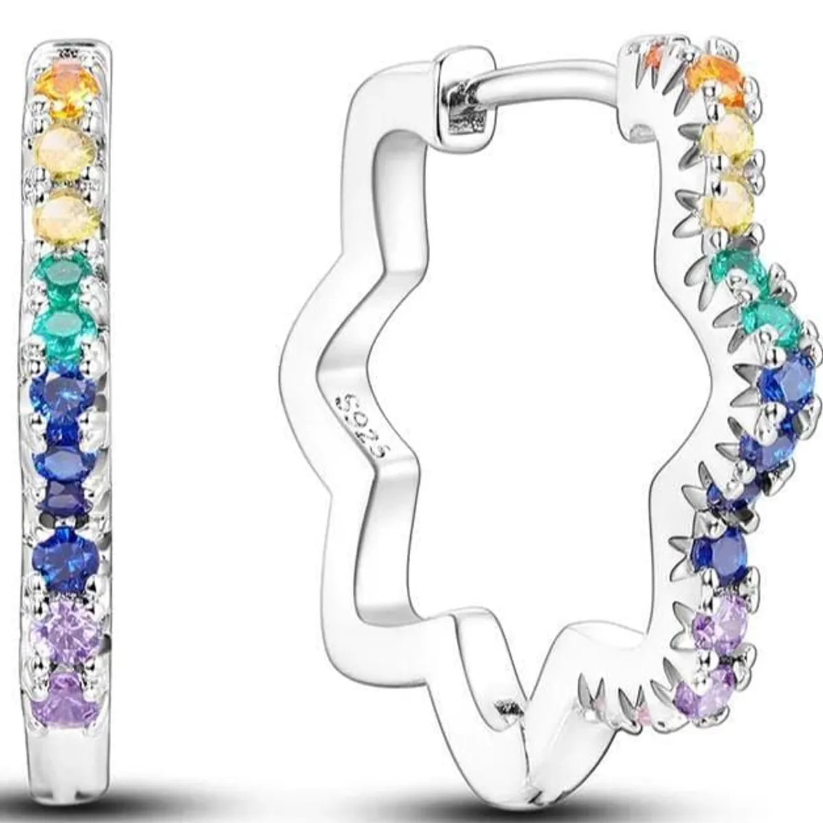 AFRODITA - Arete Pendiente de Plata 925 Modelo Star