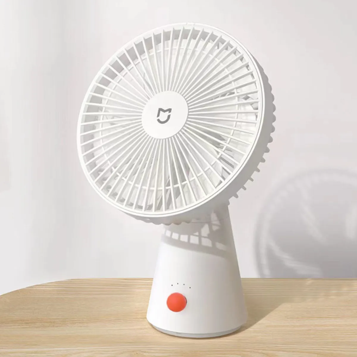 XIAOMI - Mini Ventilador Portátil Xiaomi Recargable 4 velocidades, giro 90°