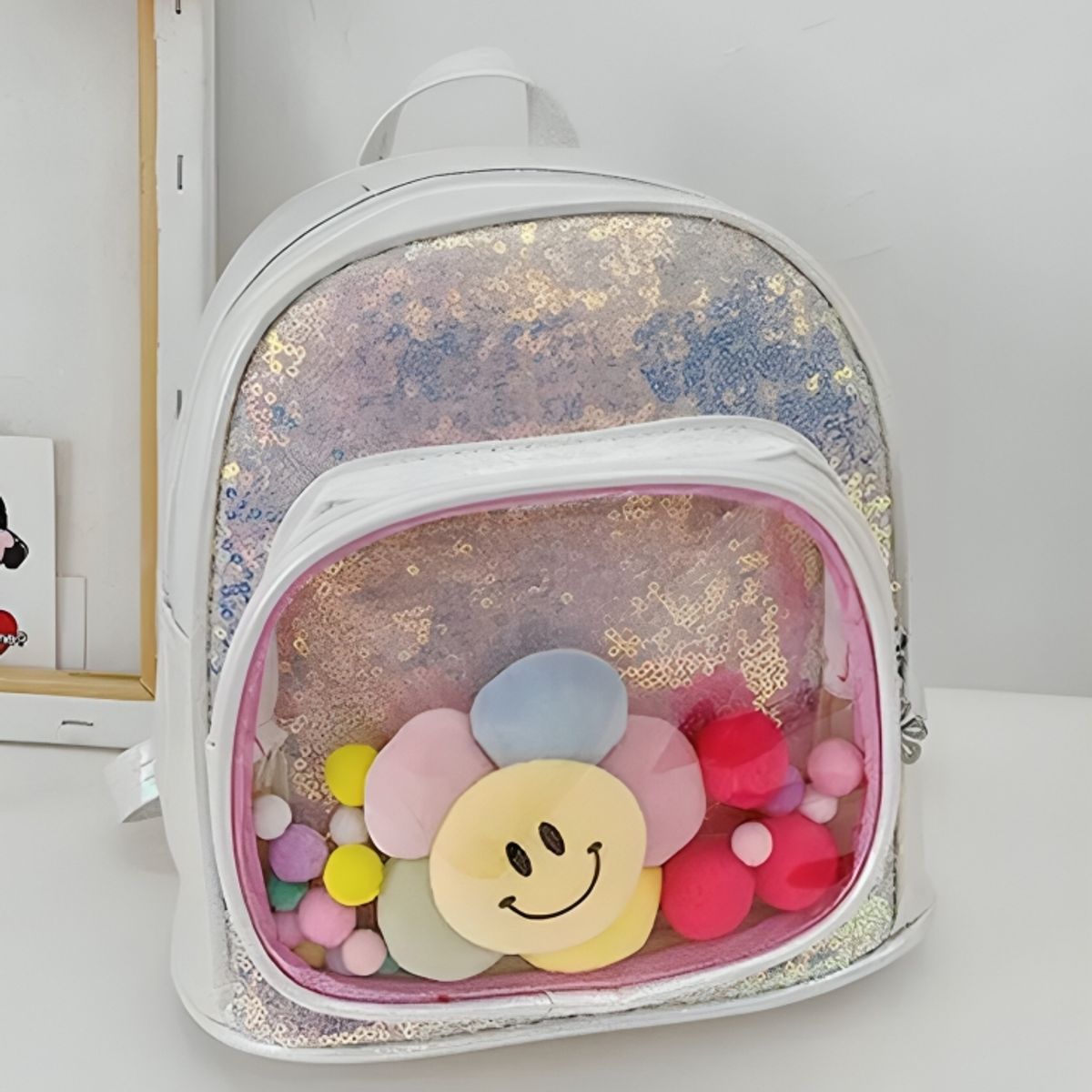 GENERICO - Mochila Kawaii Niñas Girasol Plata