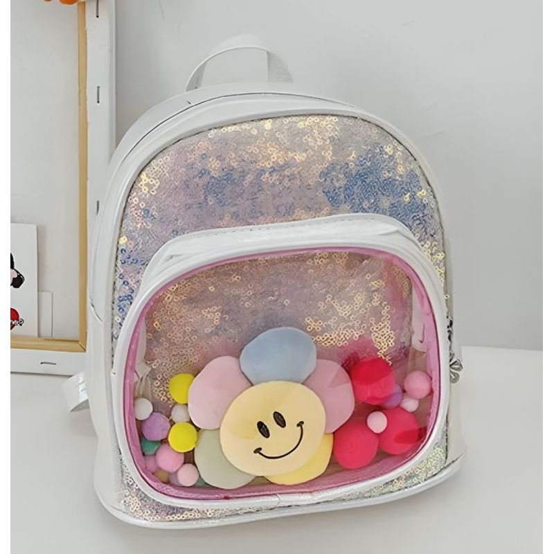 GENERICO - Mochila Kawaii Niñas Girasol Plata